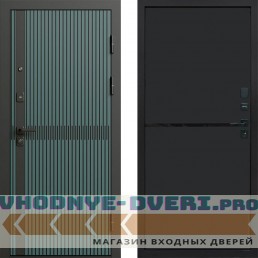 Дверь Termo Door ГРАУНД Velutto Verde Бетон Нео Black